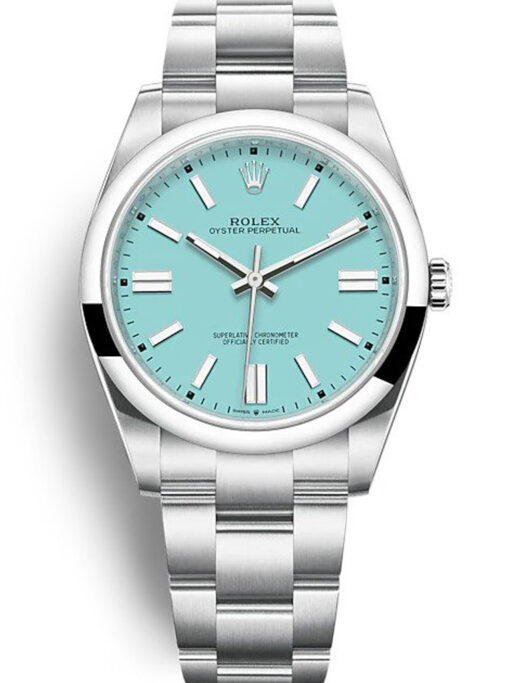Rolex Oyster Perpetual 41mm Turquoise Blue Dial 124300 Super Clone