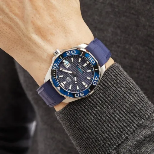 TAG Heuer Aquaracer Men Automatic Blue Rubber Watch WAY201P.FT6178 - gallery
