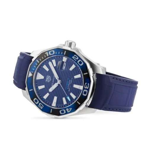 TAG Heuer Aquaracer Men Automatic Blue Rubber Watch WAY201P.FT6178 - gallery