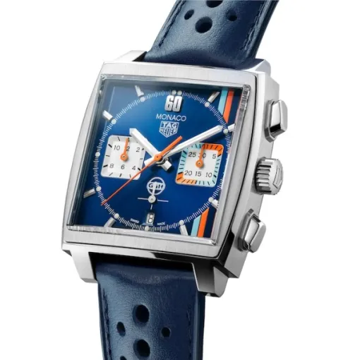 TAG Heuer Monaco Men Automatic Blue Leather Watch CBL2115.FC6494 - gallery